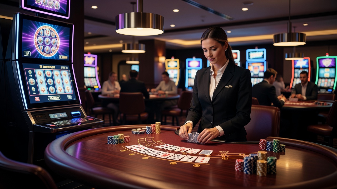 Überblick über verschiedene Casino-Spiele in einem modernen Online-Casino-Setting